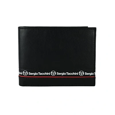 Imagen de Sergio Tacchini Cartera para Hombre de Piel auténtica, Color Negro, Fino con Tarjetero y Caja Regalo, Azul 019, Clásico, Clásico