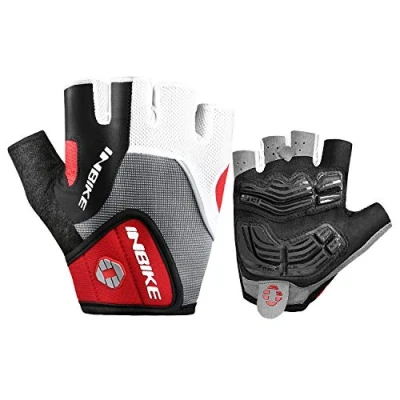 Imagen de INBIKE Guantes MTB Hombre para Bicicleta Ciclismo Verano (Rojo,L)