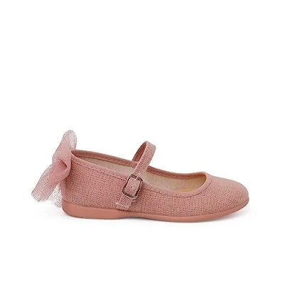 Imagen de Pisamonas Merceditas Ceremonia Bailarinas con hebilla para niños, Talla: 27, Rosa palo Zapatos