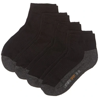 Imagen de camano Sport Quarter BOX 4 PACK Calcetines de deporte, Hombre, Talla: 47 49, Black