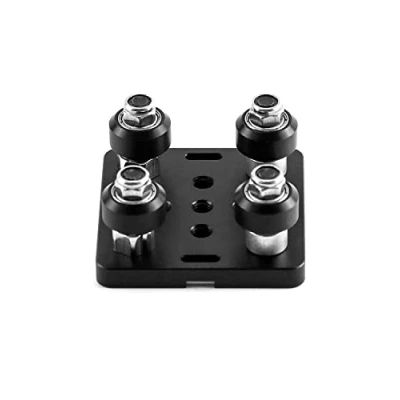 Imagen de Placa de barra pórtico TUZUK Mini V con rueda para perfil aluminio ranura en V, accesorios impresora 3D, Kit piezas CNC Kossel Nema 23, negra