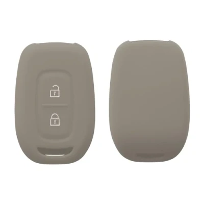Imagen de kwmobile Funda Compatible con Renault Dacia Llave de Coche Control Remoto 2 Botones Carcasa Protectora Silicona para Case en Gris