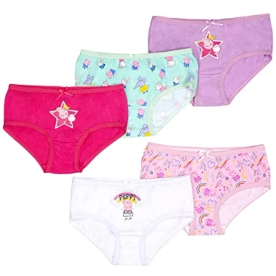 Imagen de Peppa Pig Bragas para Niñas Calzones de Algodón Suave Ropa Interior Paquete 5 con Diseños Diferentes Rosa Edad 6