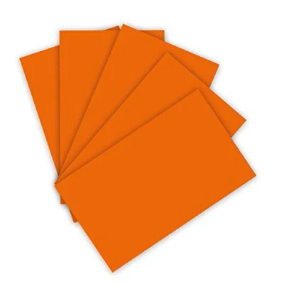 Imagen de folia Papel de Arcilla 130 g/m², Color Naranja Claro, DIN A3, 50 Hojas, como Base para numerosas Manualidades, (MAX Bringmann KG 6341)
