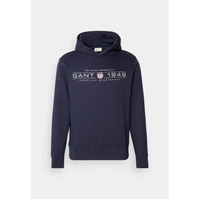 Imagen de GANT Sudadera con Capucha gráfica, Azul Noche, S para Hombre