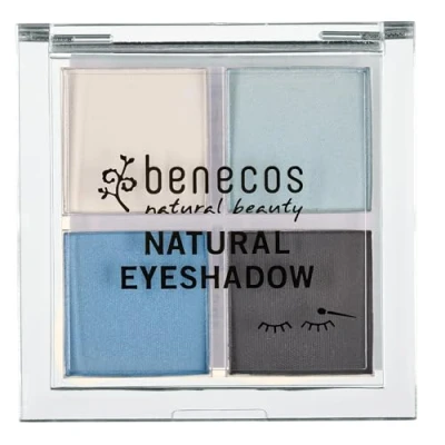 Imagen de Benecos natural beauty 95622 cosmetics paleta de sombras ojos quattro vegano azul verdadero, 4,8 g