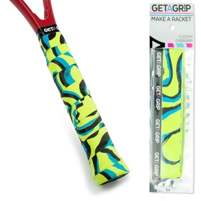 Imagen de Get A Grip Sobregrip Antideslizante para Raqueta de Tenis Personalizada Empuñadura Overgrip Secado Rápido, Ideal Tenis, Pádel y Bádminton (The Flow, 1 Grip)
