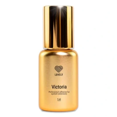 Imagen de LOVELY pegamento para pestañas VICTORIA rápido, tiempo de secado: 1 seg. fuerza adhesiva 8 semanas, muy duradero extensiones 5ml, negro