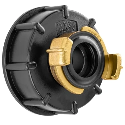 Imagen de POPPSTAR Adaptador IBC S60 x 6mm para Tanque de Agua IBC, con conexión rápida (Racor Sistema Geka, Rosca 3/4 Pulgadas)