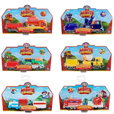 Imagen de Mighty Express Tren Push and Go con vagón de mercancías Ocho Personajes manuales Diferentes para la Serie televisión en clasificación, no es Posible preseleccionar, 1 Incluido, a