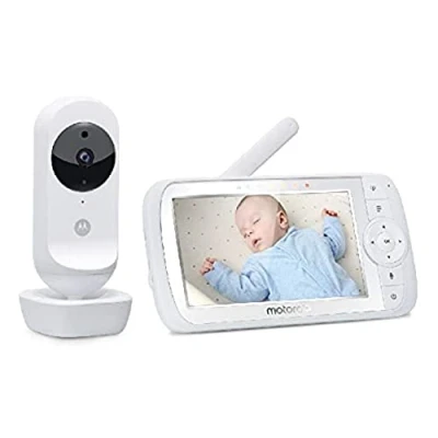Imagen de Motorola Nursery Ease 35 Monitor de bebé con cámara Pantalla Video para 5.0 Pulgadas Visión Nocturna, comunicación bidireccional, Canciones Cuna, Zoom, monitoreo Temperatura