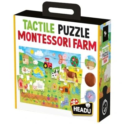 Imagen de Headu Tactile Puzzle Montessori Puzle, Multicolor (8.05959E+12)