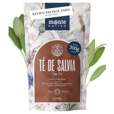Imagen de Té de salvia Monte Nativo (300 g) 100% puro y natural, sin aditivos Hojas como infusión o regalo hierbas aromático frutas Caliente frío
