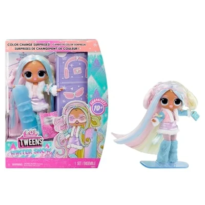 Imagen de L.O.L. Surprise! Tweens Winter Snow Muñeca de Moda Violet con Esquís Que Cambian Color y Más 10 Prendas Accesorios Escarchados, Regalo para Niños Mayores 4 Años