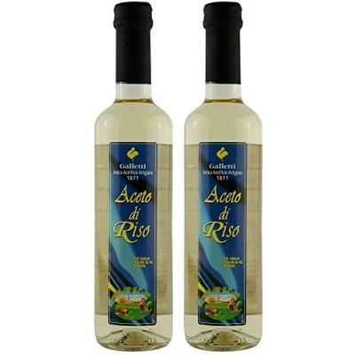 Imagen de Galletti Vinagre de Arroz Ideal para Sushi, Ensaladas y Verduras (2 x 500ml)