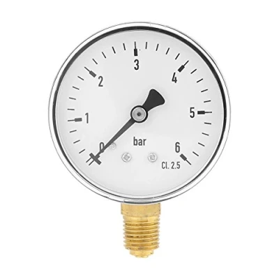 Imagen de Mini manómetro para combustible, aire, aceite o agua 0 6 bar 1/4 pulgadas NPT