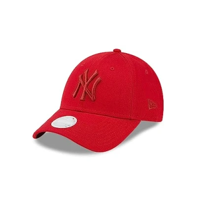 Imagen de New Era York Yankees Fanaccessoire Cap Basecap Kappe für Frauen Mädchen Rot Teamlogo NY verstellbar Baseball One Size