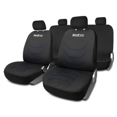 Imagen de SPARCO CORSA SPCS441BL Cubreasiento negro, Azul Poliéster delante y detrás