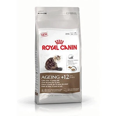 Imagen de Royal Canin Senior AGEING 12+ Paquete Doble 2 x 400 g Alimento Completo para Gatos Mayores de 12 años Favorece la función del tracto urinario