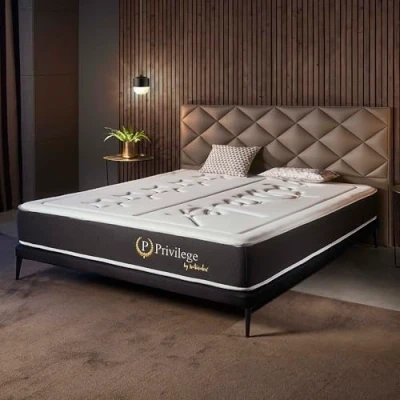 Imagen de Naturalex Colchón Muelles 140x200 cm Privilege Ensacados y Viscoelástica Espuma HR Blue Látex Confort Premium, Transpirable, Anatómico Firmeza equilibrada