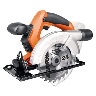 Imagen de WORX Sierra circular inalámbrica de 20 V WX529.9 ⌀ corte 45 mm (sin batería ni cargador, con accesorios; ángulo ajustable, montaje para aspiradora ⌀150 mm)