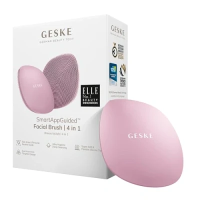Imagen de GESKE Cepillo facial SmartAppGuided™ 4 en 1 de Limpieza silicona suave profesional Dispositivo la piel