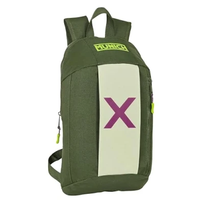 Imagen de Safta MUNICH BRIGHT KHAKI Mini Mochila para Uso Diario, Ideal Niños de Diferentes Edades, Cómoda y Versátil, Calidad Resistencia, 22x10x39 cm, Color Caqui