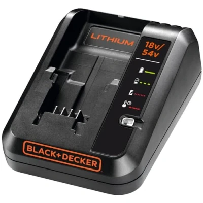 Imagen de BLACK+DECKER BDC2A Cargador de 18 54V 2Ah para Baterías Litio, Tiempo carga 1,5 Ah en 45 min, una batería 54 V y 2,5 75 min