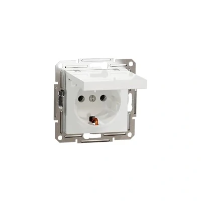 Imagen de Schneider Electric Asfora EPH3170121D enchufe Schuko (16 A, tapa con protección de contacto, empotrado, terminales tornillo), color blanco