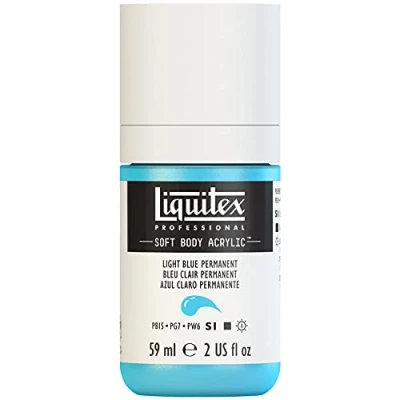 Imagen de Liquitex 1959770 Soft Body Pintura acrílica (59 ml), color azul claro permanente