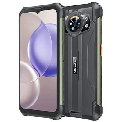 Imagen de OSCAL Android 12 Smartphone Resistente S80 13000mAh Batería, Helio G85 6GB+128GB, IP68 Impermeable Móvil Antigolpes, 6,58&#039;&#039; FHD+, ArcSoft®12MP Cámara Triple, GPS NFC Carga Inversa Dual SIM Negro