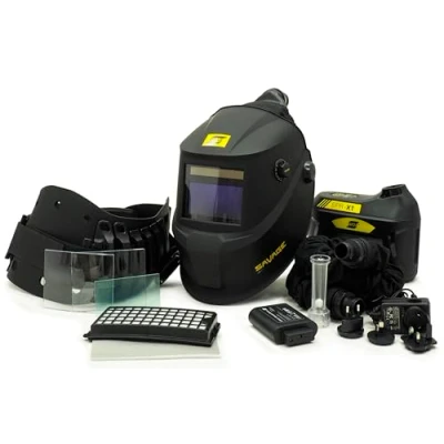 Imagen de dba_ESAB Savage A40 + PAPR AIR Máscara de soldadura profesional automática 1/1/1/2, color negro