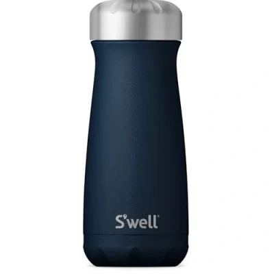 Imagen de S&#039;well Traveler Taza de viaje acero inoxidable con aislamiento al vacío triple capa, 470 ml, Azurite, mantiene el café, té y las bebidas frías durante 24 horas calientes 12 horas,