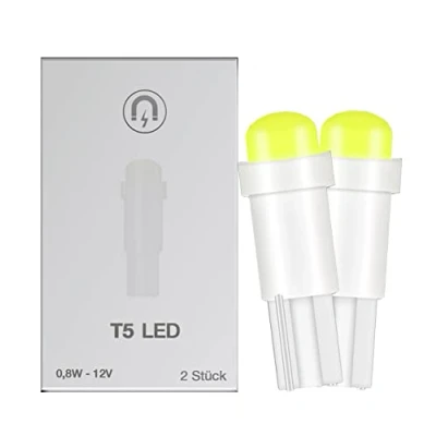 Imagen de Magnet Lote de 2 bombillas repuesto T5 domo, LED, calidad COD SMD, para coche, barco, salpicadero, velocímetro, interior