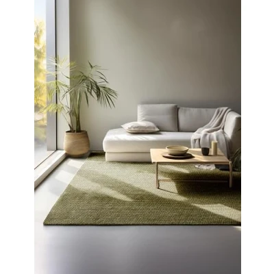 Imagen de Hanse Home Alfombra de Yute Natural para salón, 100% Yute, Tejida a Mano y respetuosa con el Medio Ambiente, Estilo Bohemio, Fibra Natural, Dormitorio, Comedor, Verde, 160 x 230 cm