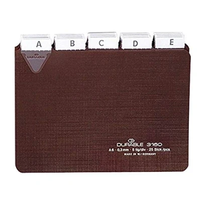 Imagen de Durable 316011 Tarjetas de guía A6 transversal, 25 partes, 1 pieza