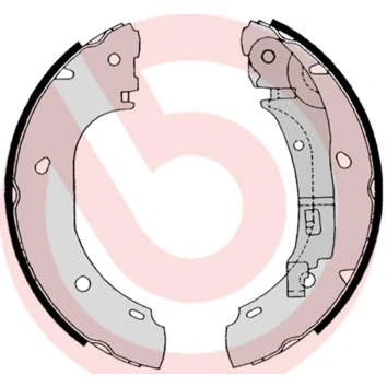 Imagen de BREMBO S 23 525 Zapatas de freno 254 57 con palanca mano FIAT: Ducato II Furgón, III Camión plataforma/Chasis