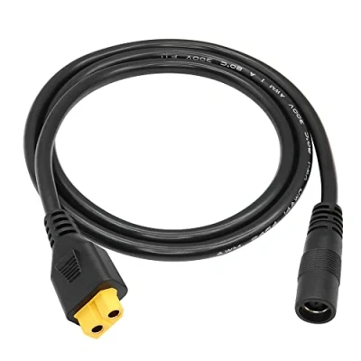 Imagen de Adaptador de Conector RIEEYOCA XT60 a DC8 mm, Hembra DC 7,9 mm x 0,9 14 AWG Cable alimentación para Paneles solares portátiles (1 m/3 pies)