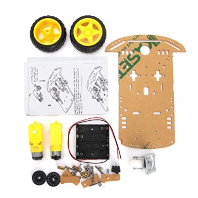 Imagen de DollaTek Smart Motor Robot Car Battery Box Kit de Chasis Speed ​​Encoder para Arduino