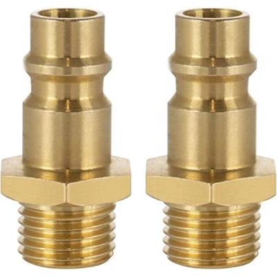 Imagen de Poppstar Conector compresor aire macho, diámetro nominal 7,2 mm con rosca exterior de 1/4 pulgada para conexión comprimido, 2 piezas