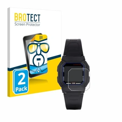 Imagen de BROTECT Protector Pantalla para Casio W 800H 1AVES Transparente (2 Unidades) Anti Huellas