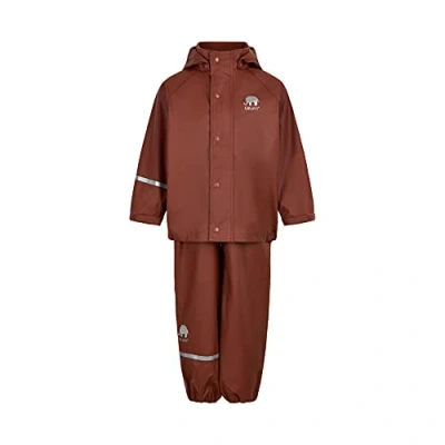 Imagen de Celavi Basic Rainwear Set Solid PU Chubasquero, Tortoise Shell, 100 cm Unisex niños