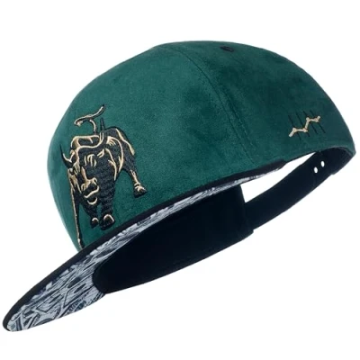 Imagen de Cadency® Gorra Snapback, Torro de Wall Street, Color Verde Oscuro, Unisex, Tamaño Ajustable