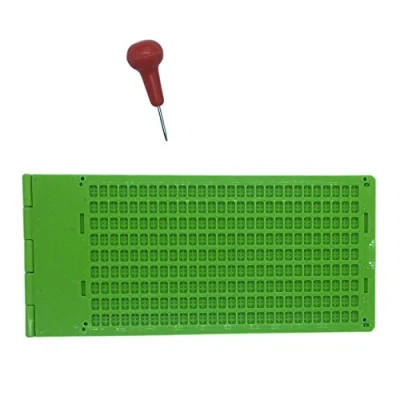 Imagen de Vision One Pizarras para Braille con Punzon, 9 Renglones, 28 Caracteres