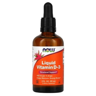 Imagen de Now Foods LIQUID VITAMIN D 3 59 ml Vitamina Líquida 400 UI Soporte de Alta Dosis para el Sistema Inmunológico