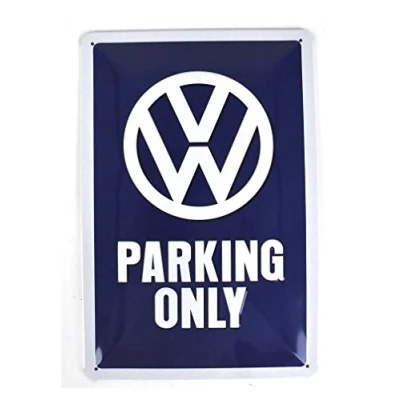 Imagen de Nostalgic Art VW Parking Only Placa Decorativa, Metal, Azul, 20 x 30 cm