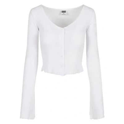 Imagen de Urban Classics Cropped RIB Camiseta de manga larga, Mujer, Talla: Medium, White