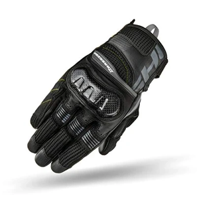 Imagen de SHIMA X Breeze 2 Guantes Moto Hombre Mujer Cuero Homologados Corto Verano Motos Guante Ventilado Certificatos con Protección Motorista Racing Protecciones Ventilación Verão (Masculinos, Negro, XXL)