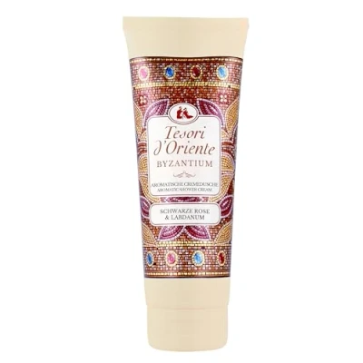 Imagen de TESORI D&#039;ORIENTE crema de ducha Bizantium, 250 ml, gel aromático con rosa negra y ládano, para el cuidado corporal, ritual cuerpo sentidos