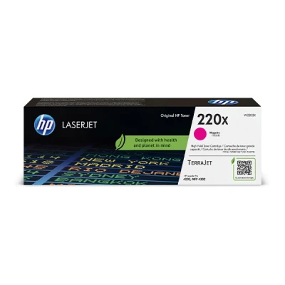Imagen de Tóner HP LaserJet 220X Magenta, Alto rendimiento, Hasta 5500 páginas, TerraJet, Magenta